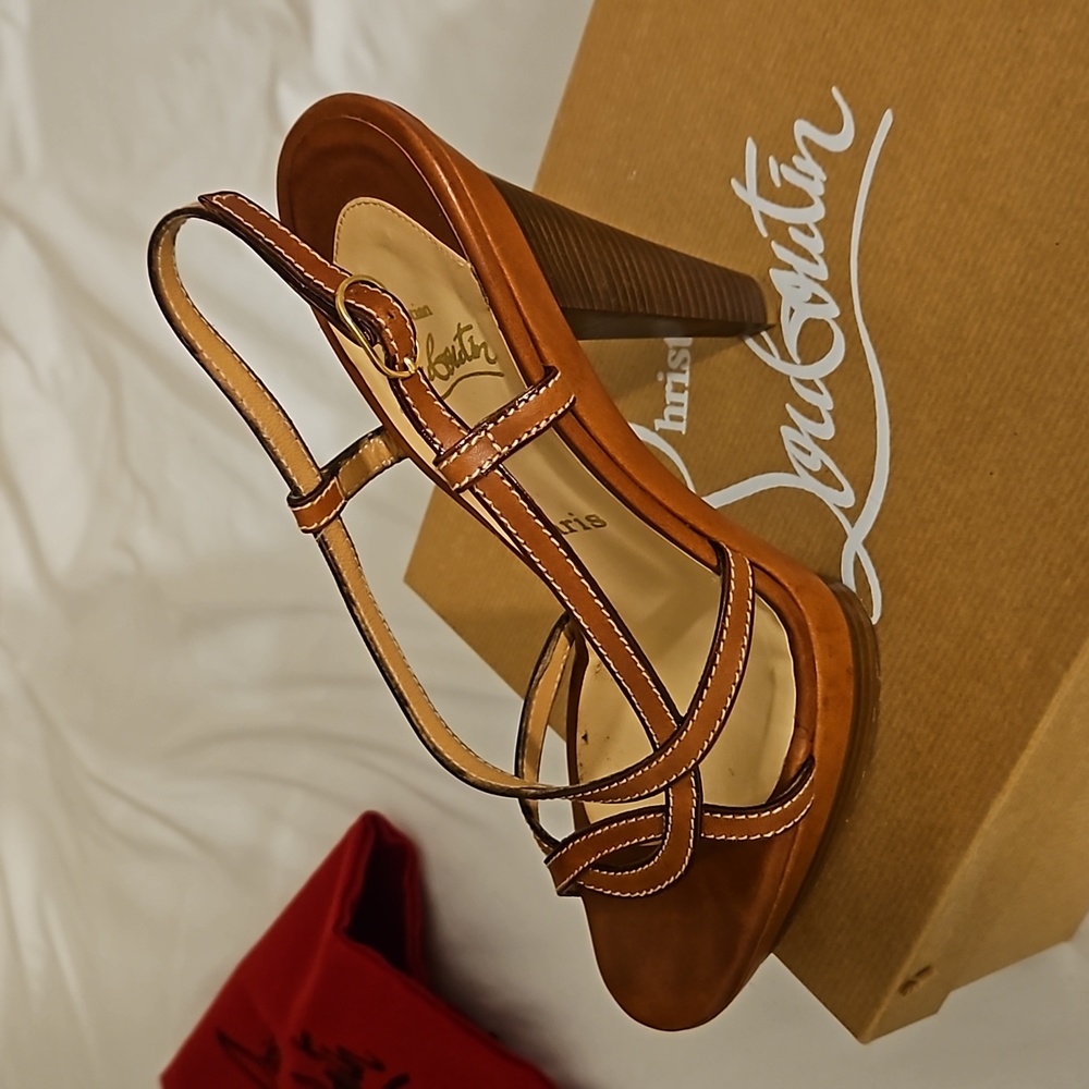 Christian Louboutin Mimi Bis Brown Sandals
